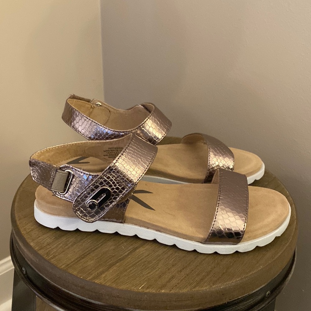 Anne Klein Sport Metallic Sandals